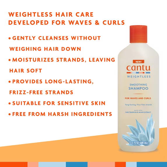 CANTU WEIGHTLESS SMOOTHING SHAMPOO FOR WAVES & CURLS