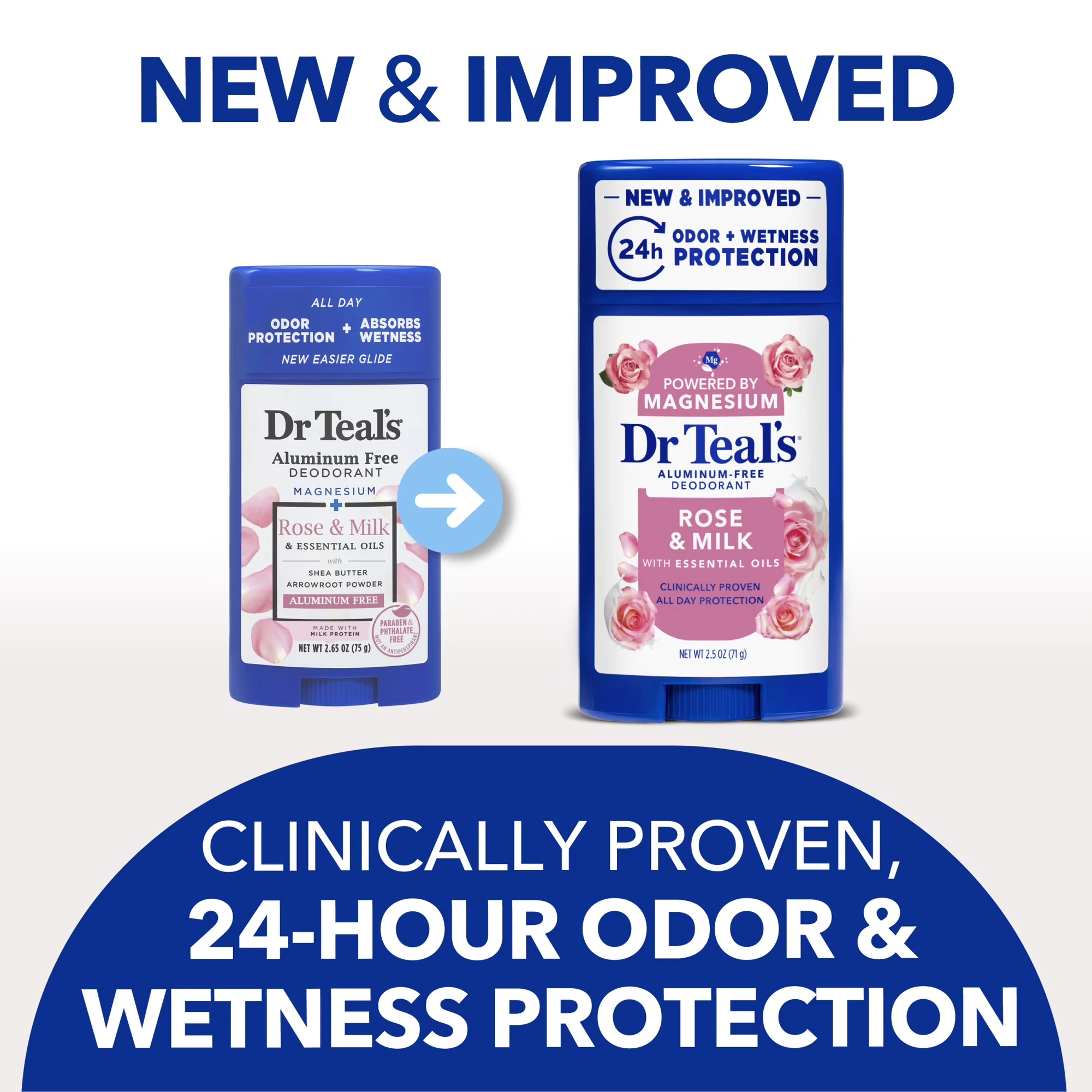 DEO DR TEALS STICK ROSE & MILK