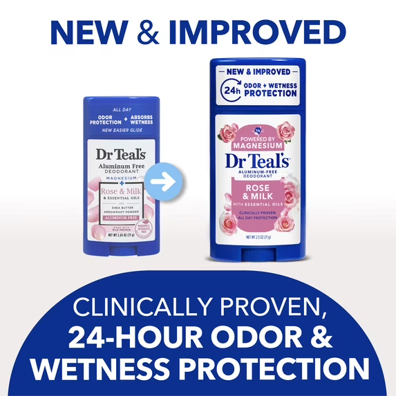 DEO DR TEALS STICK ROSE & MILK